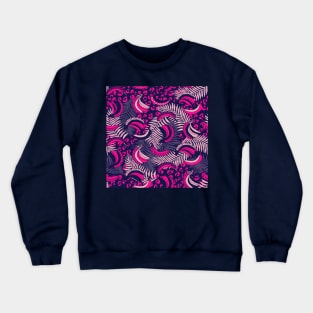 Pink and Navy Palms and Bananas Crewneck Sweatshirt